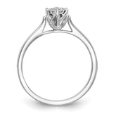 14K White Gold Complete Diamond Cluster Engagement Ring - 7
